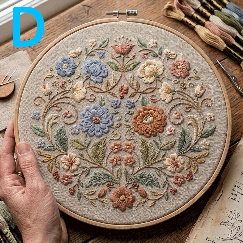 🔥49% Off Last Day 🌸Floral Series Hand Embroidery Kit (📦Buy 3 Free Shipping)