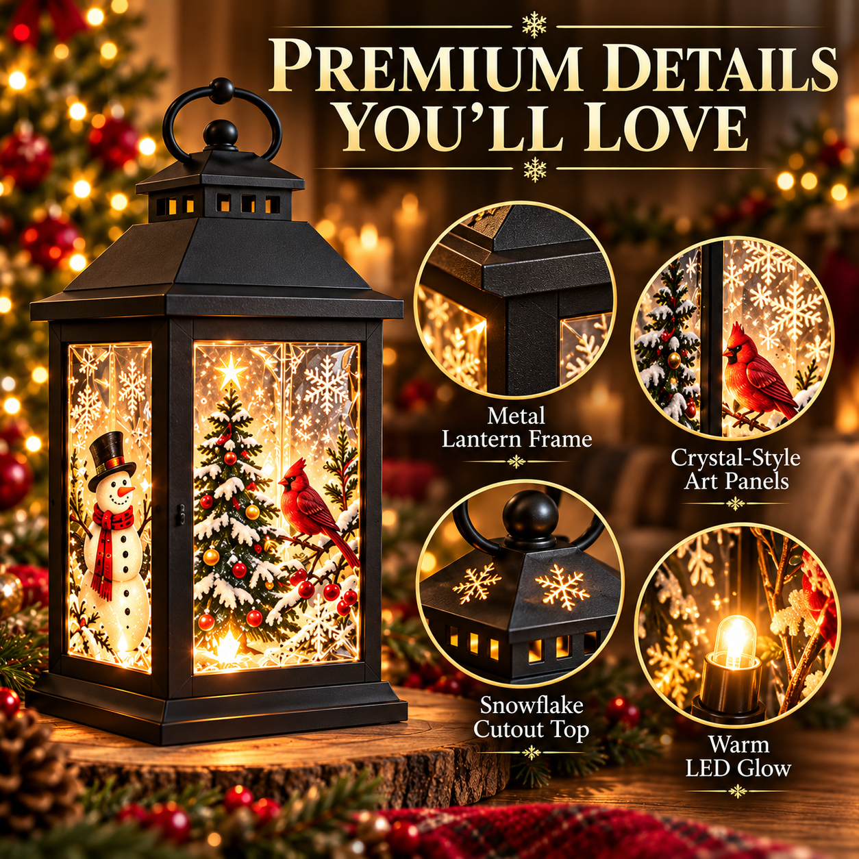Interchangeable Crystal Lantern™ – Light-Up Holiday Décor - image 4