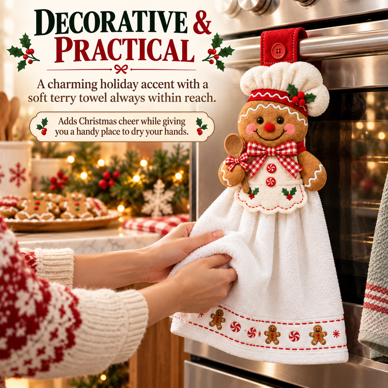 Christmas Hanging Kitchen Hand Towel