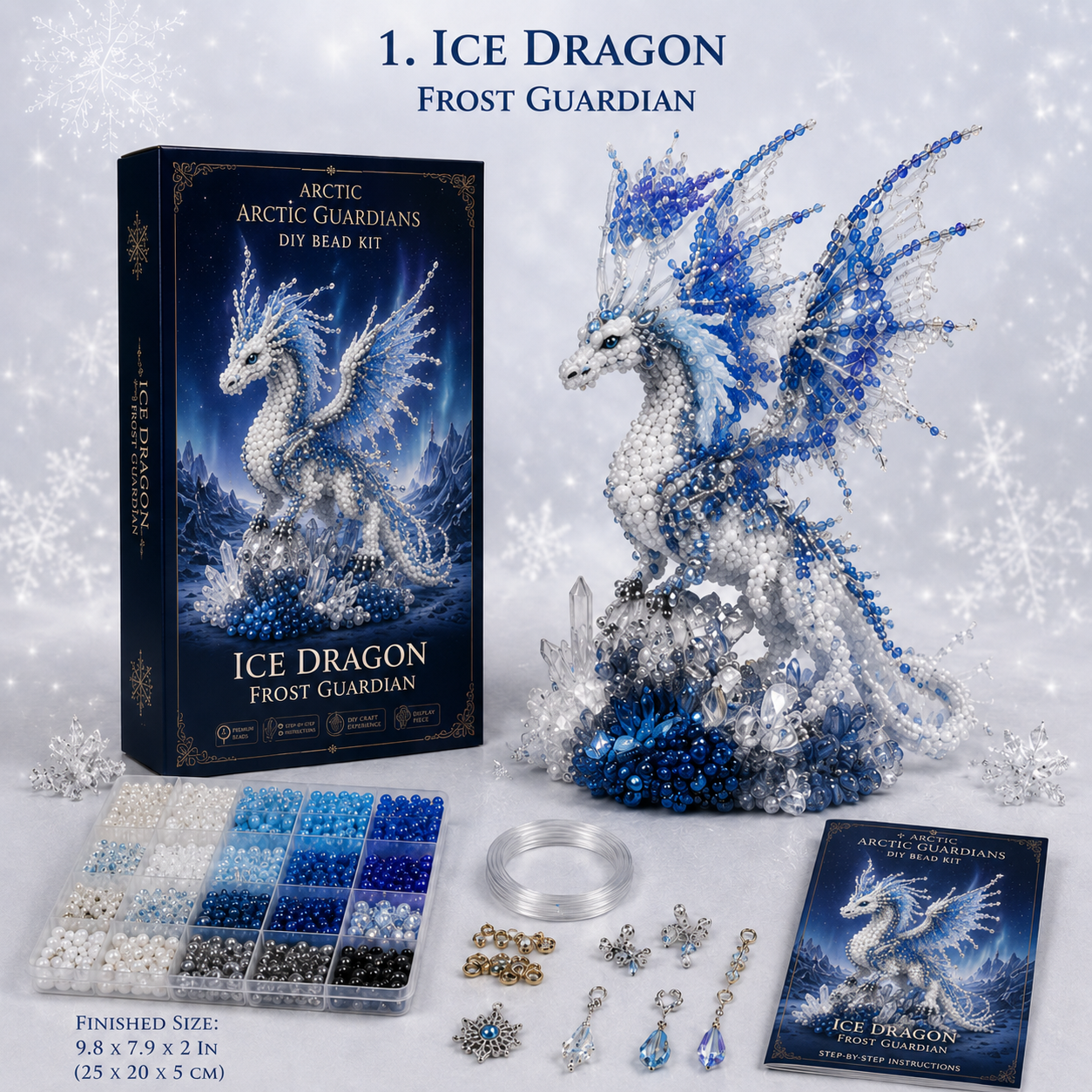 Arctic Winter Guardians DIY Bead Kit Collection – Build Your Own Crystal Mythical Creature