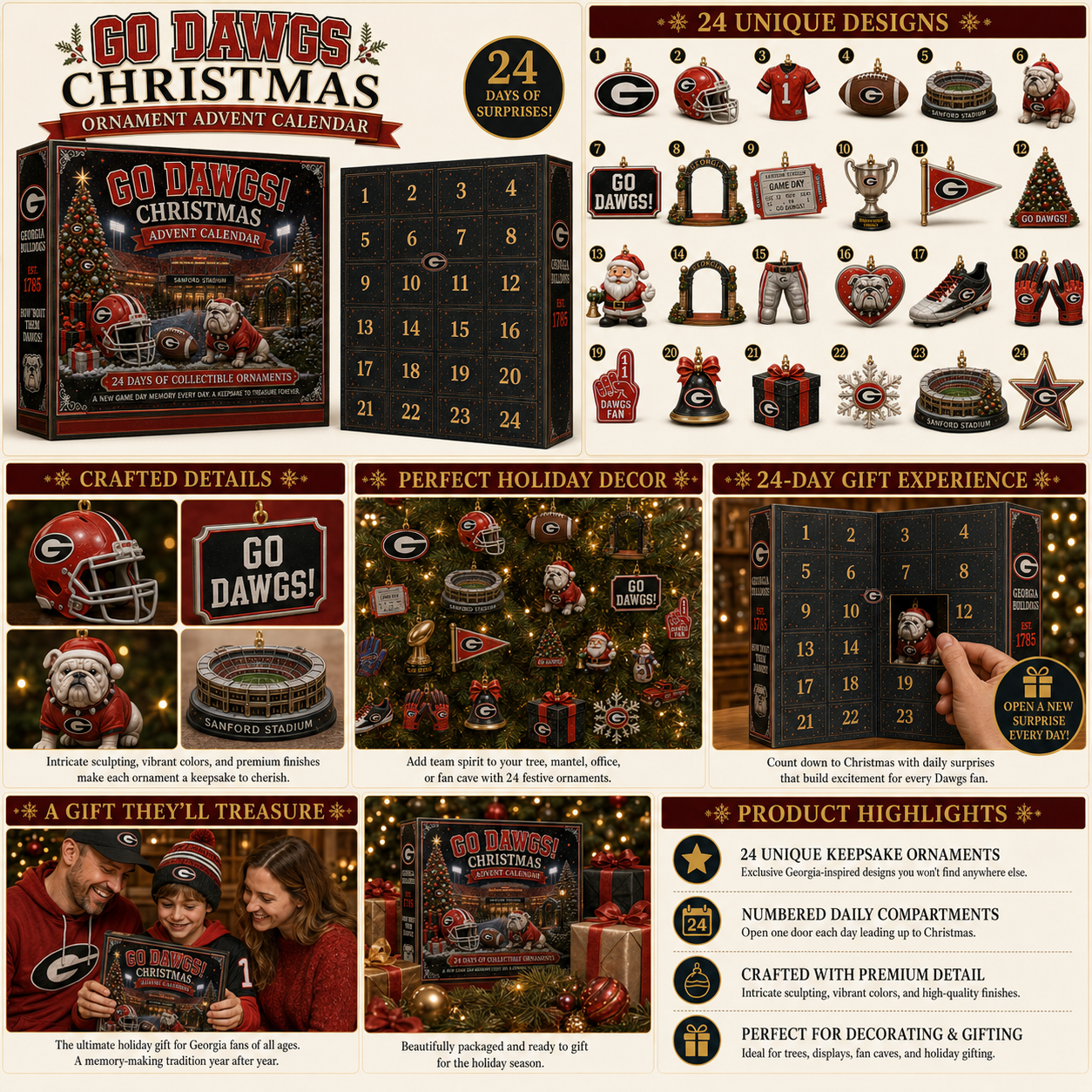 🎄 Go Dawgs! Football Christmas Advent Calendar