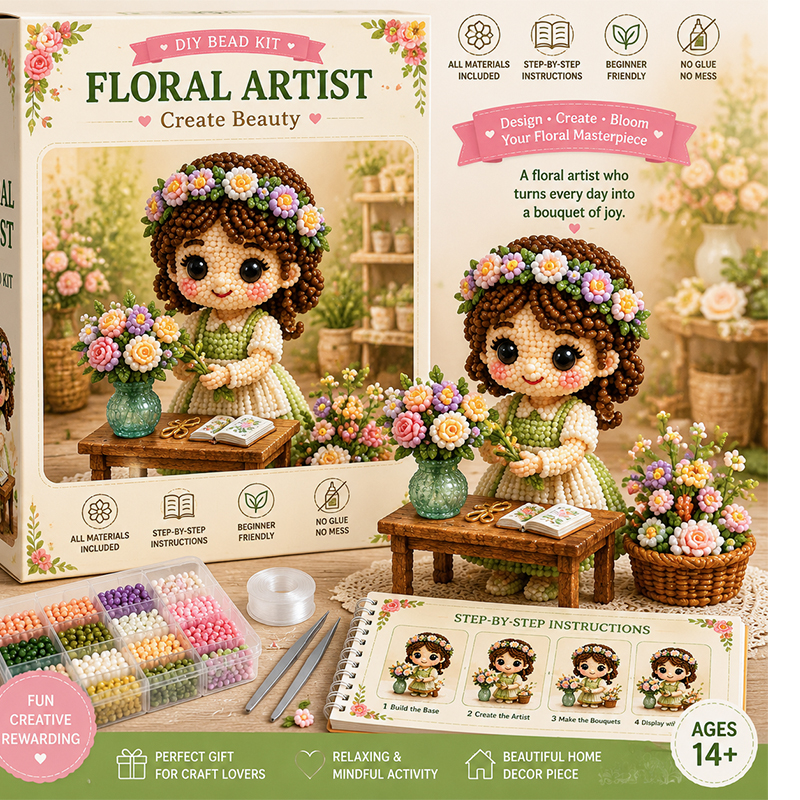🧵 Hobby Collection – 4-Piece DIY Beaded Craft Kit 🎨