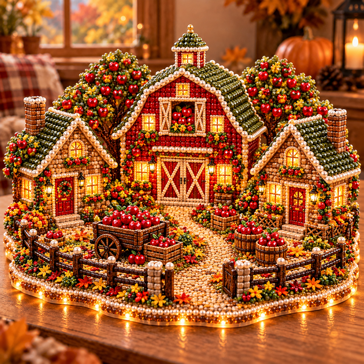 🔥 Holiday Sale: 60% Off 🍂 DIY Sparkling Autumn Village — 3D Diamond Art Decoration Kit