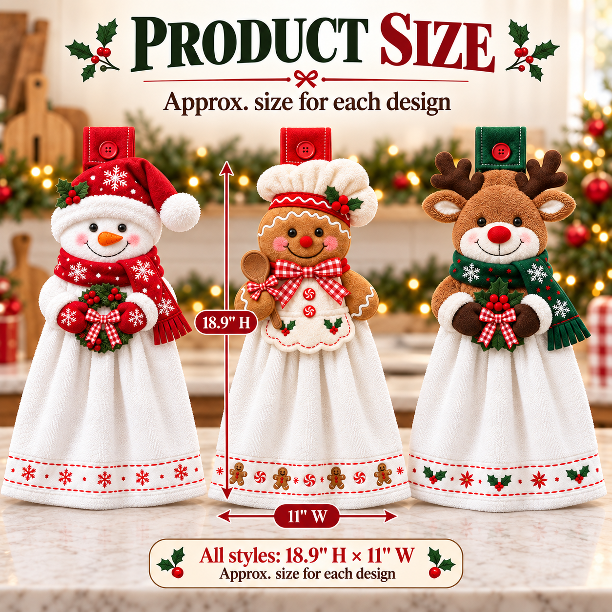 Christmas Hanging Kitchen Hand Towel