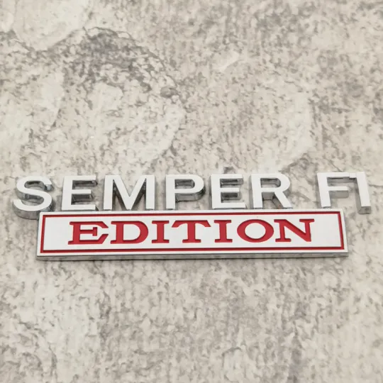 SEMPER FI EDITION Car Emblem Metal Badge