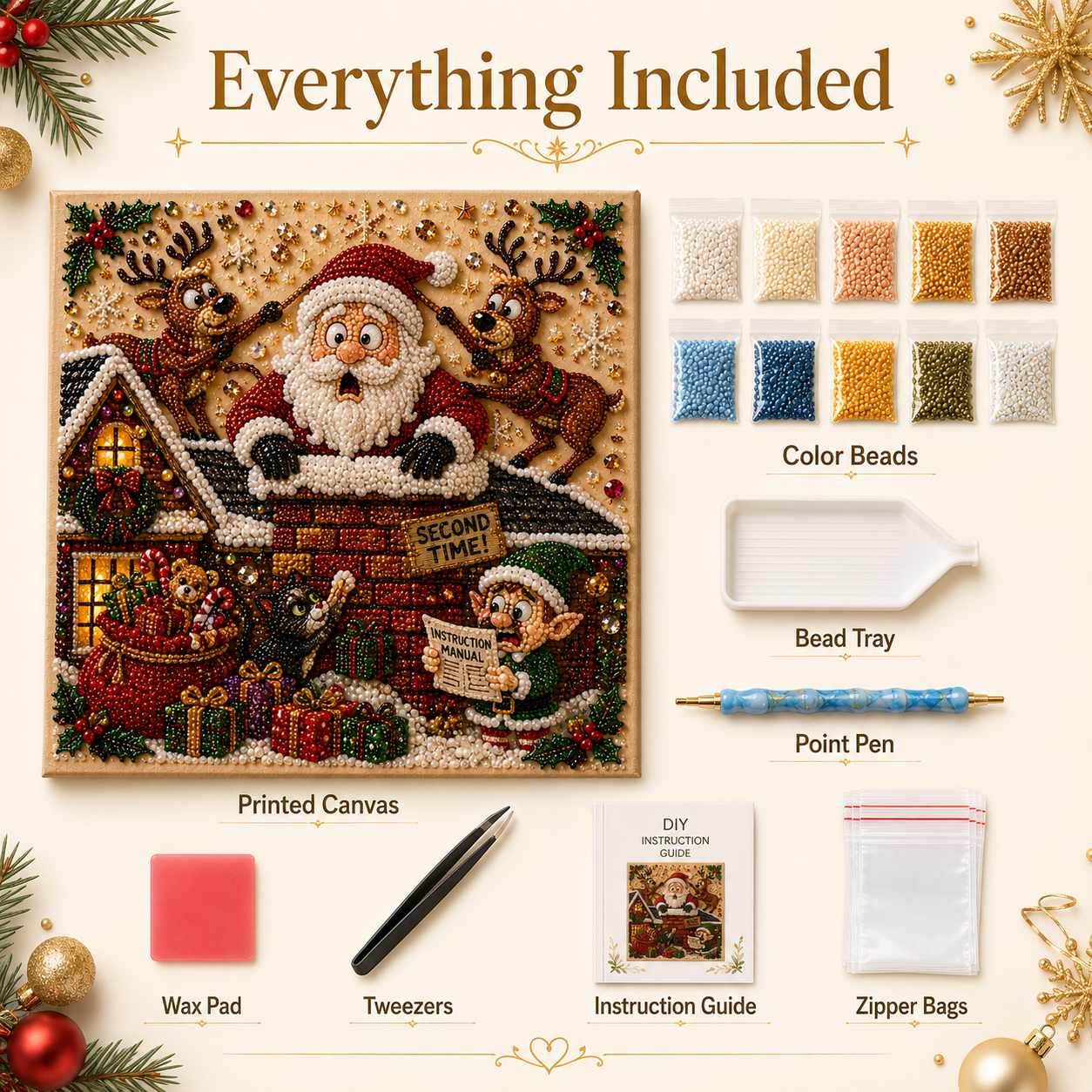 🎄 Absurd Christmas Moments Pearl Art Kit