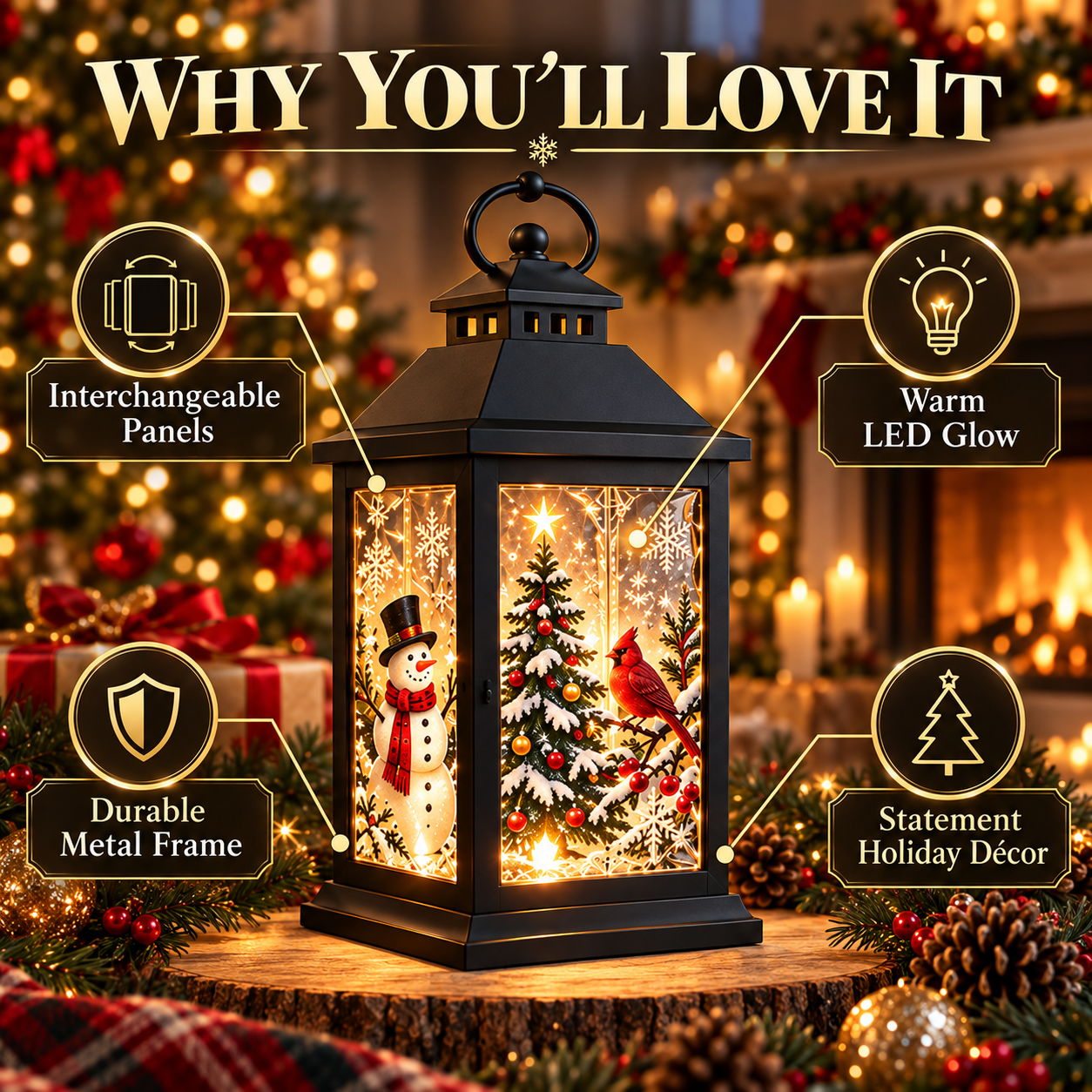 Interchangeable Crystal Lantern™ – Light-Up Holiday Décor - image 15