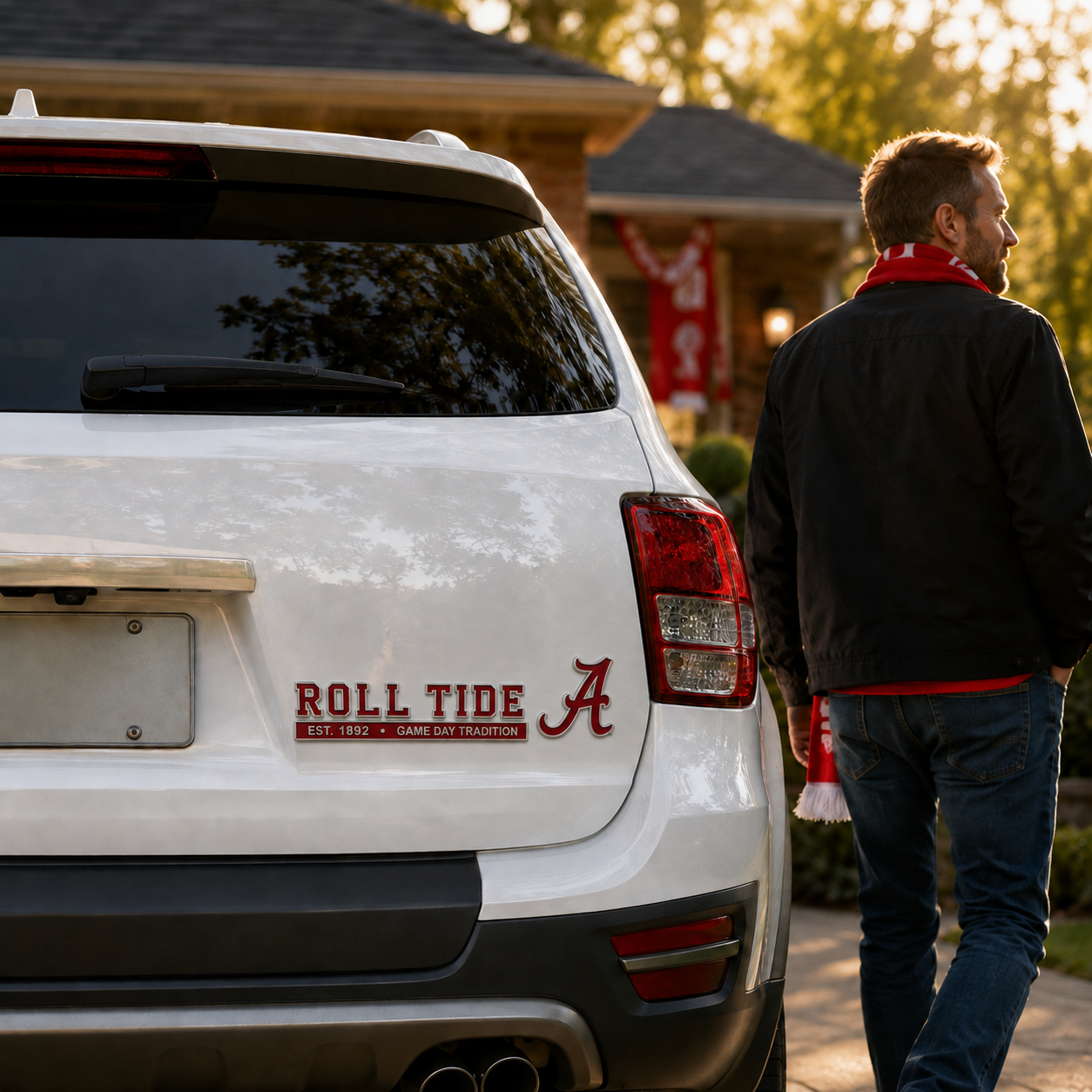 🔴 ROLL TIDE 3D Metal Car Emblem Badge