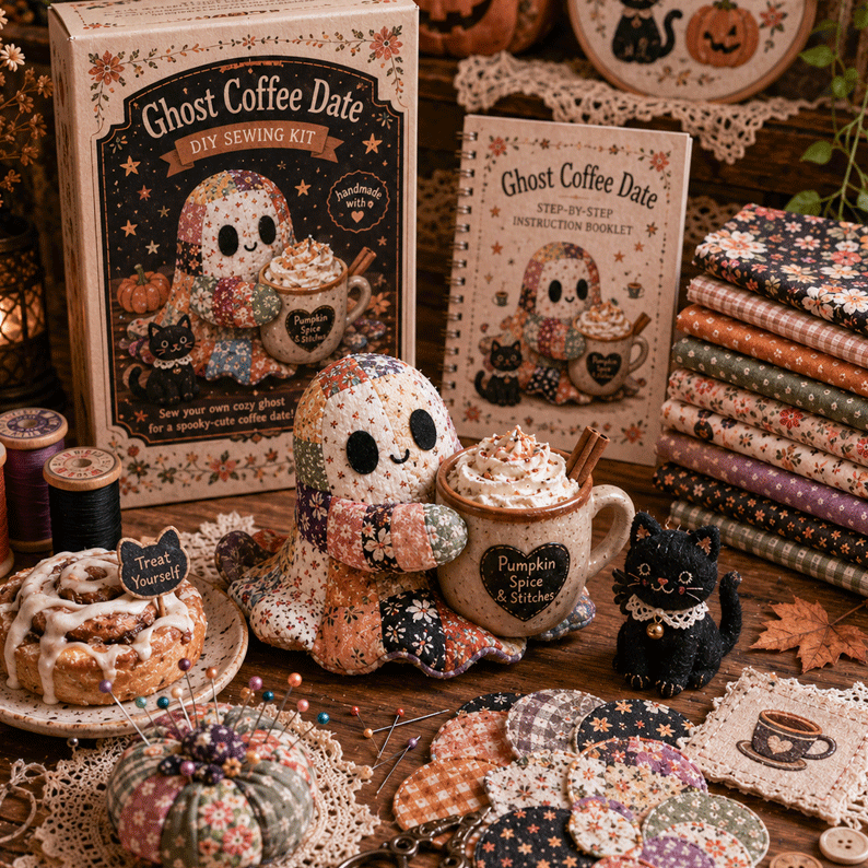 👻 Little Ghost’s Cozy Halloween DIY Patchwork Kit