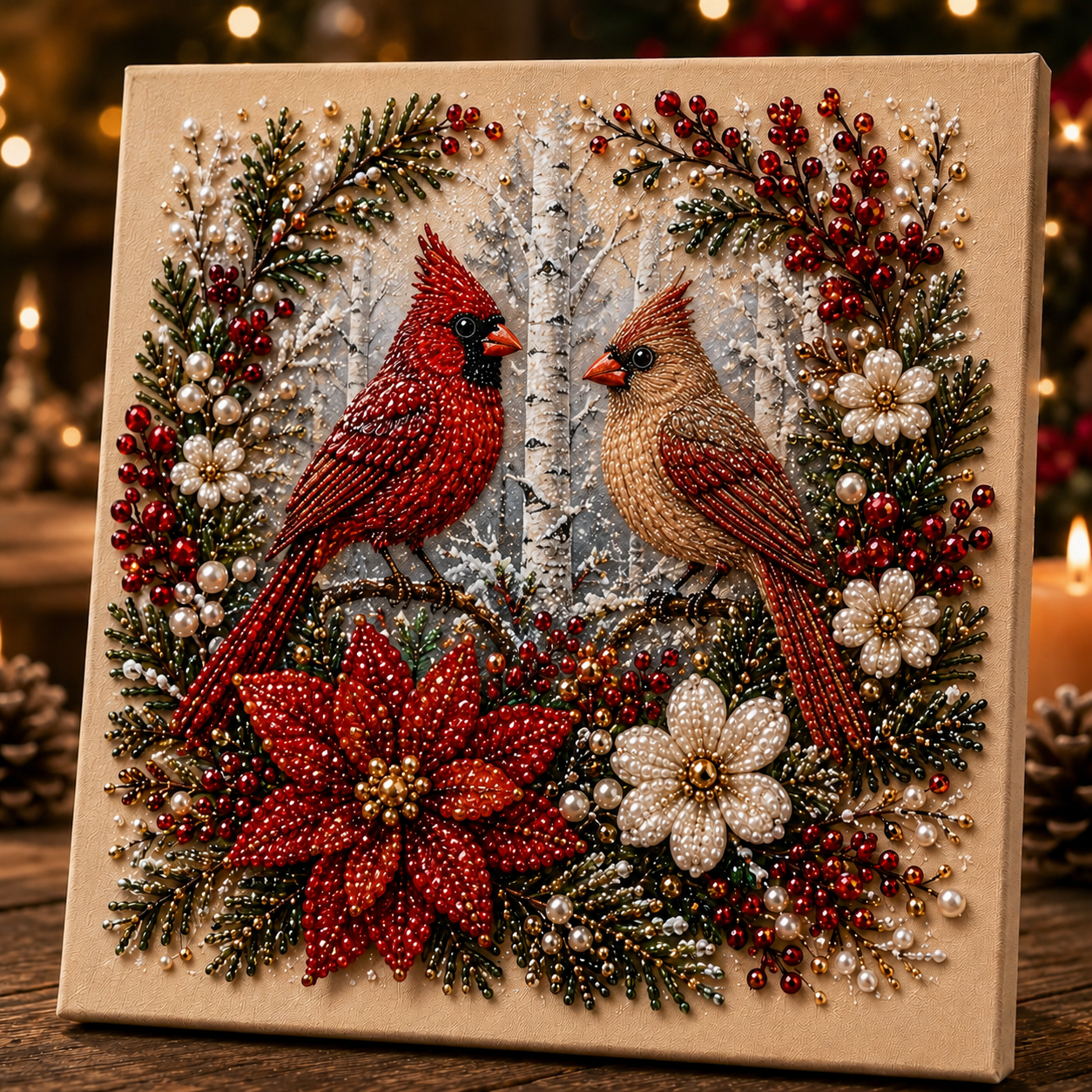 📈🔥2026 Top Picks🐦 Cardinal Winter Pearl Art DIY Kit