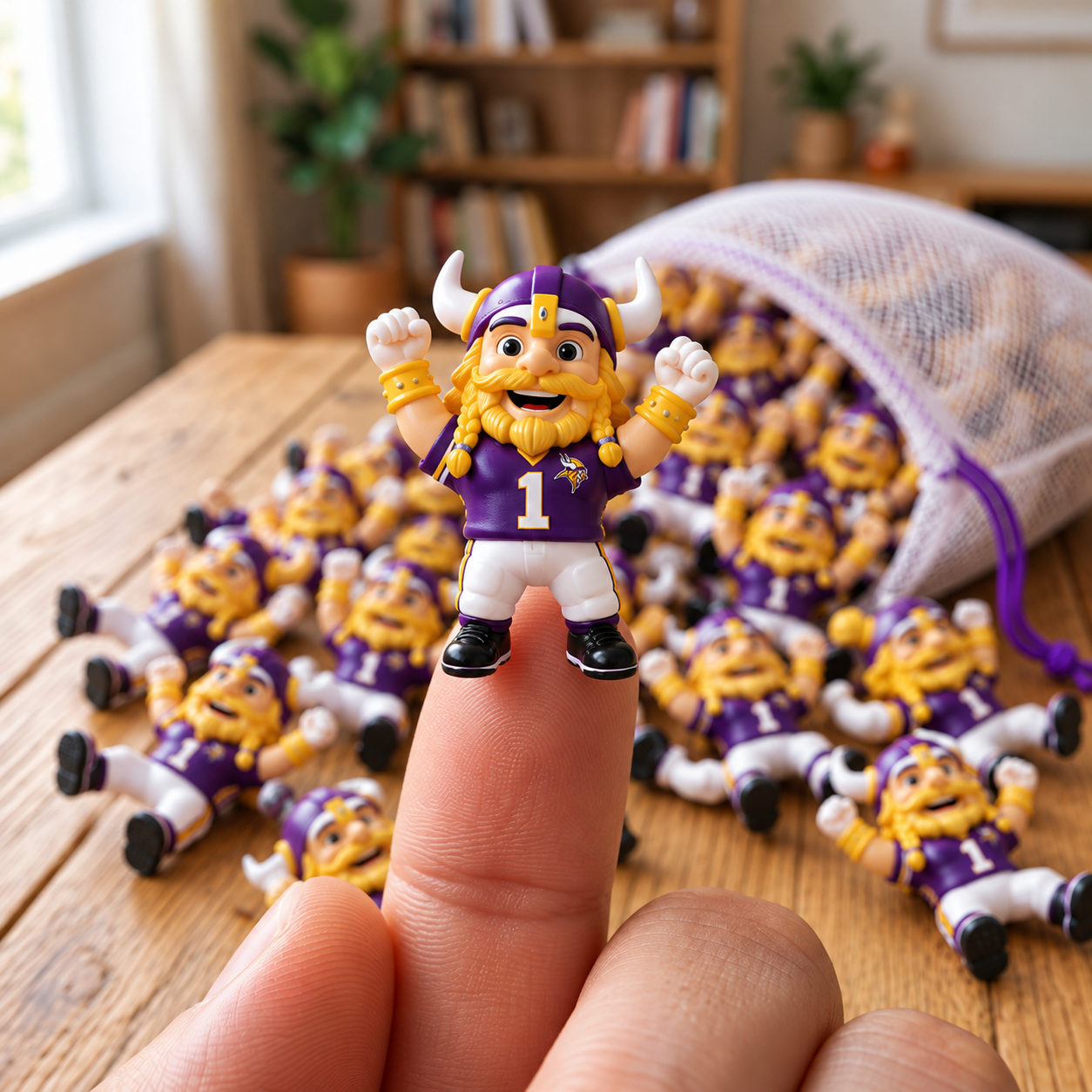 SKOL VIKINGS! Mini Minnesota Vikings Collectible Figures Set