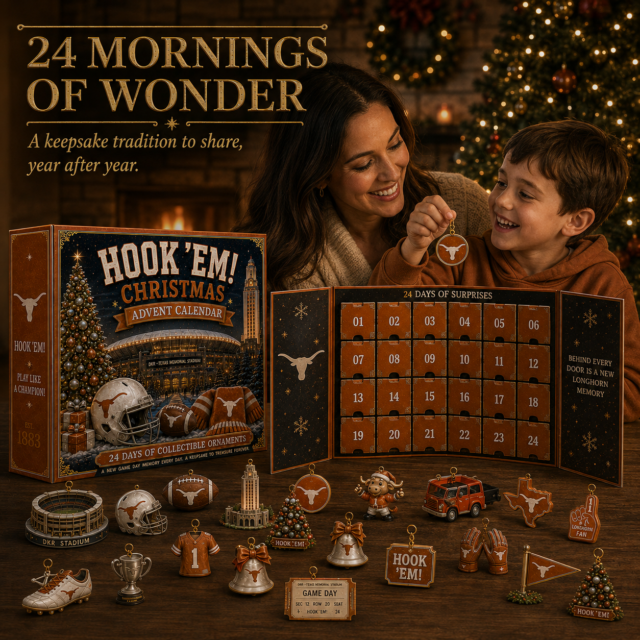 🎄 Hook ’Em! Football Christmas Advent Calendar