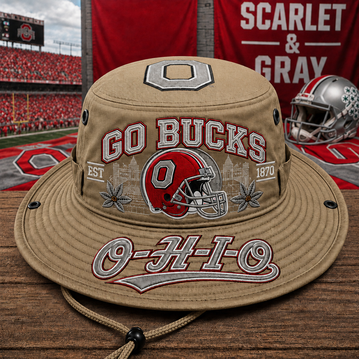 🔥🇺🇸 Last Day Promo: 49% OFF 🏈 GO BUCKS Football Heritage Boonie Hat