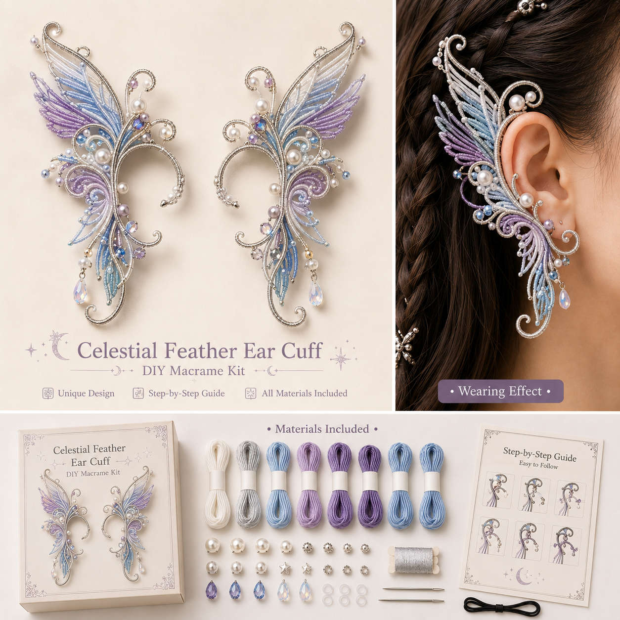 DIY Fantasy Ear Cuff Kit | Dragon, Butterfly and Fairy Designs