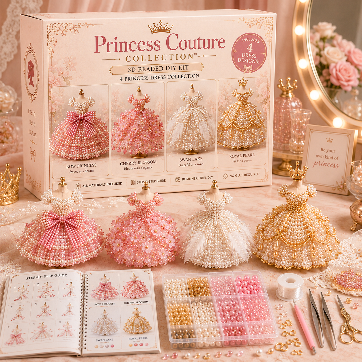 🌸 Magical Dress Worlds™ — 3D Beaded DIY Collection