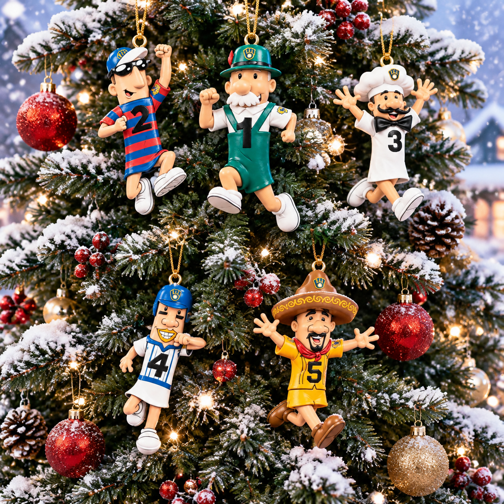 Brewers Famous Racing Sausages Ornament Set