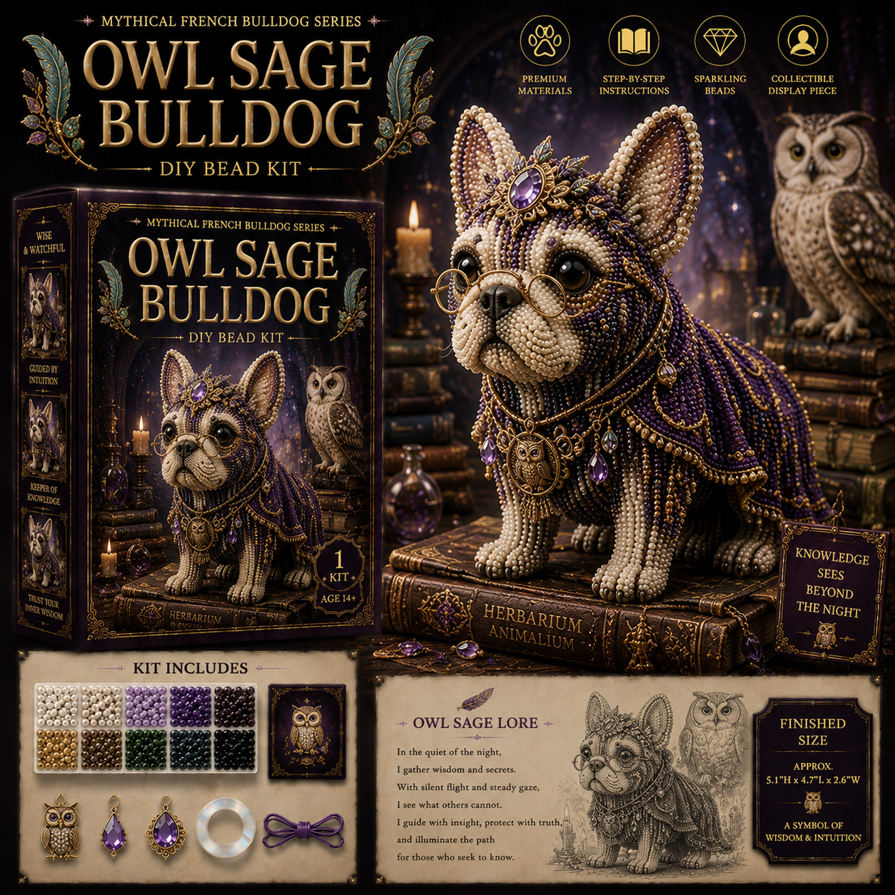 🐾 Mythical French Bulldog DIY Bead Kit Collection
