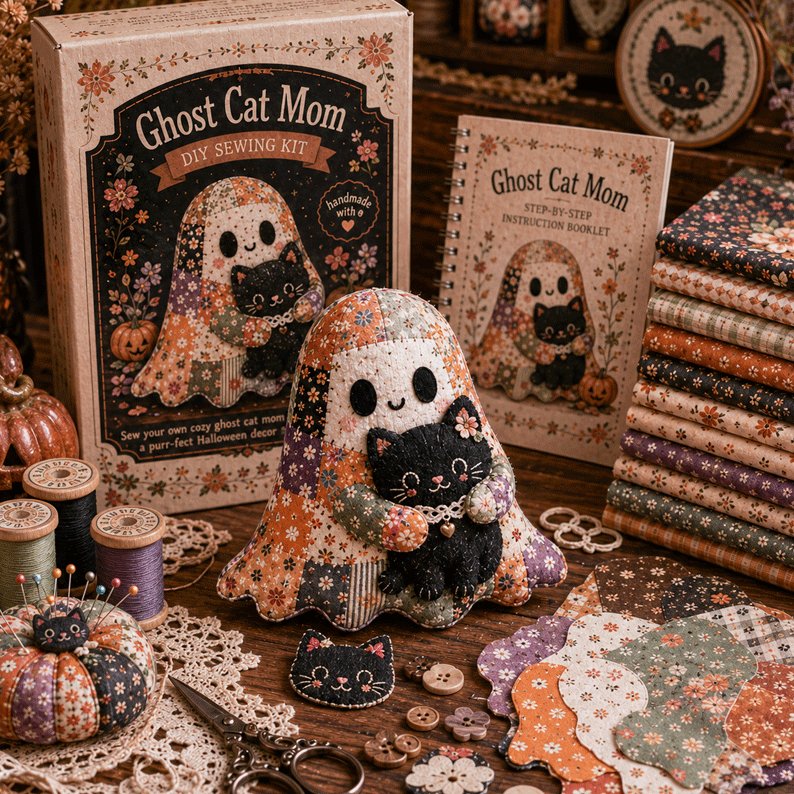 👻 Little Ghost’s Cozy Halloween DIY Patchwork Kit