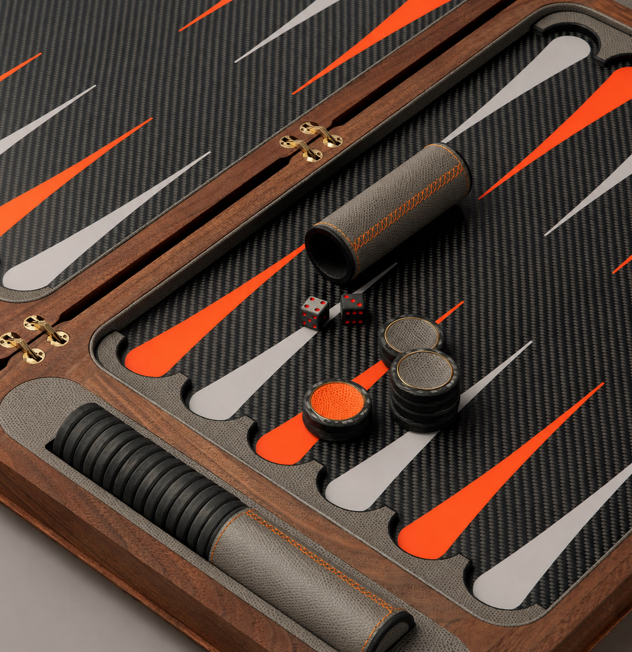 Luxury Carbon Fiber Backgammon Set – Collector Edition Premium Board Game