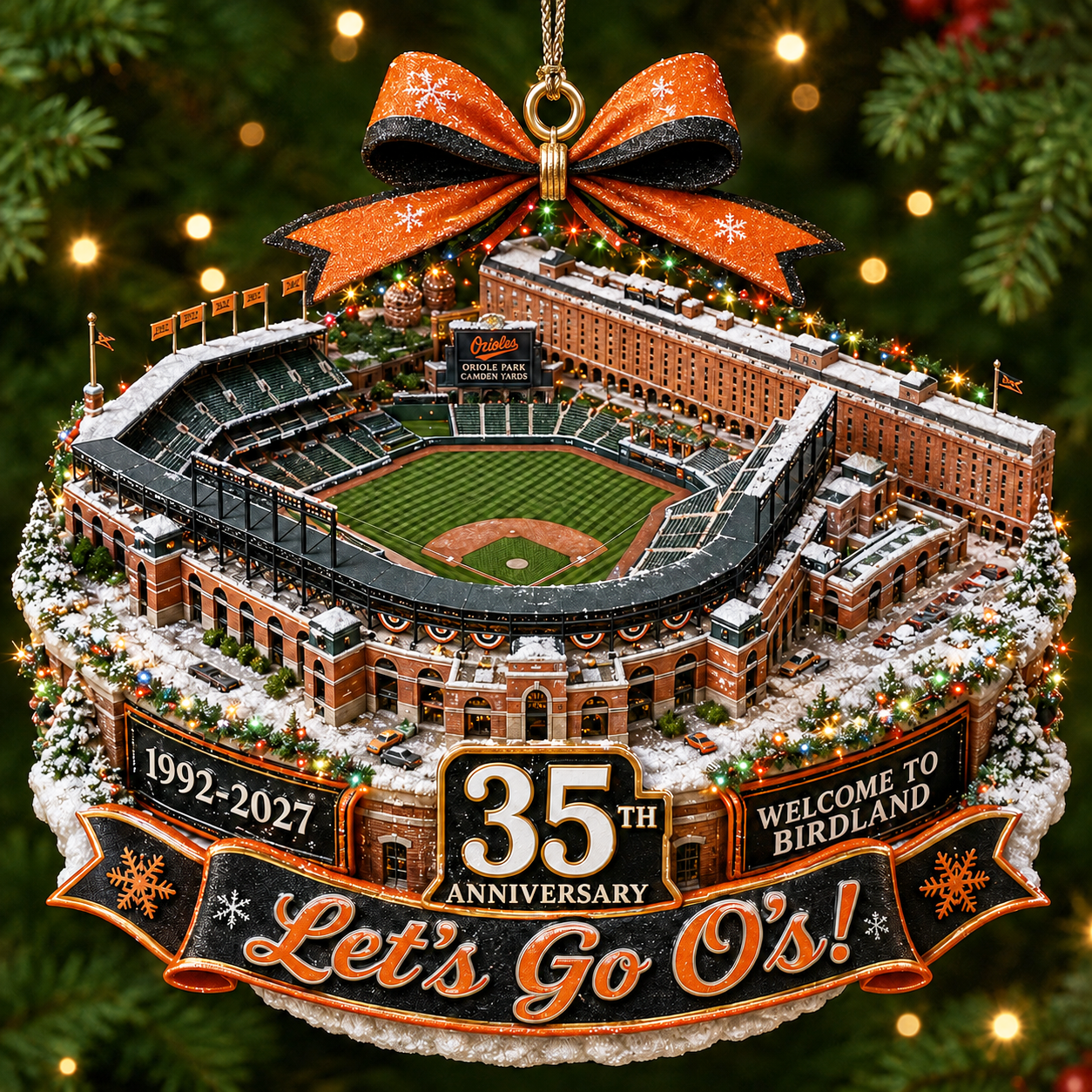 Let’s Go O’s! Oriole Park at Camden Yards 35th Anniversary Commemorative Ornament