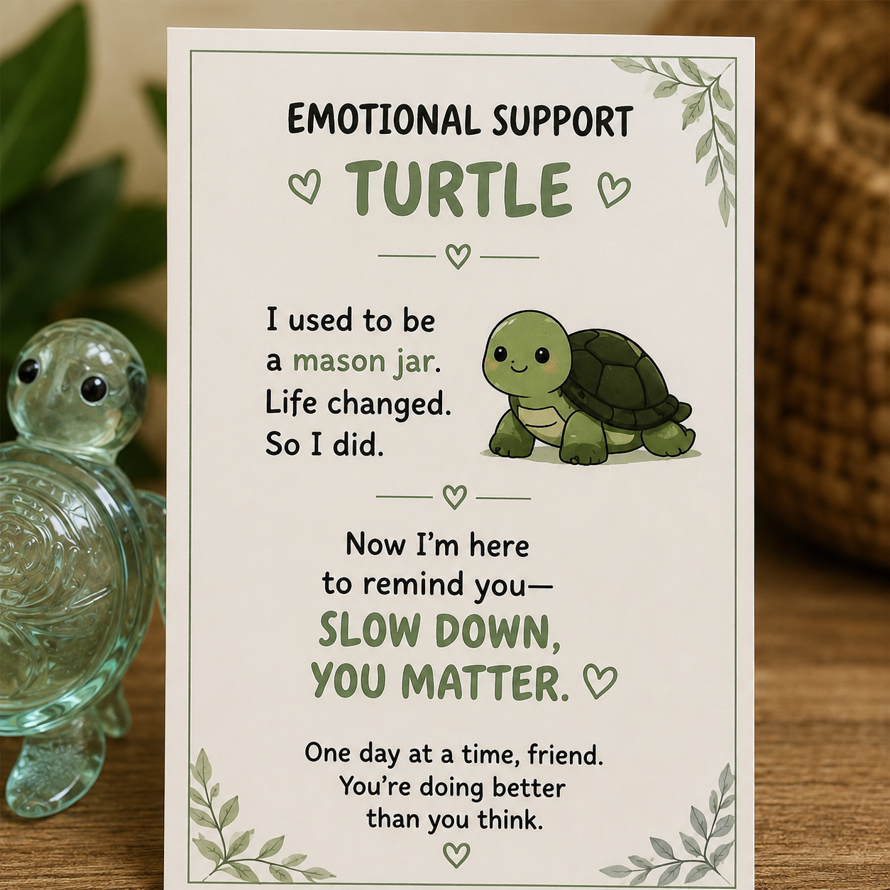 💛 Emotional Support Glass Animal Gift – A Little Reminder You Matter.