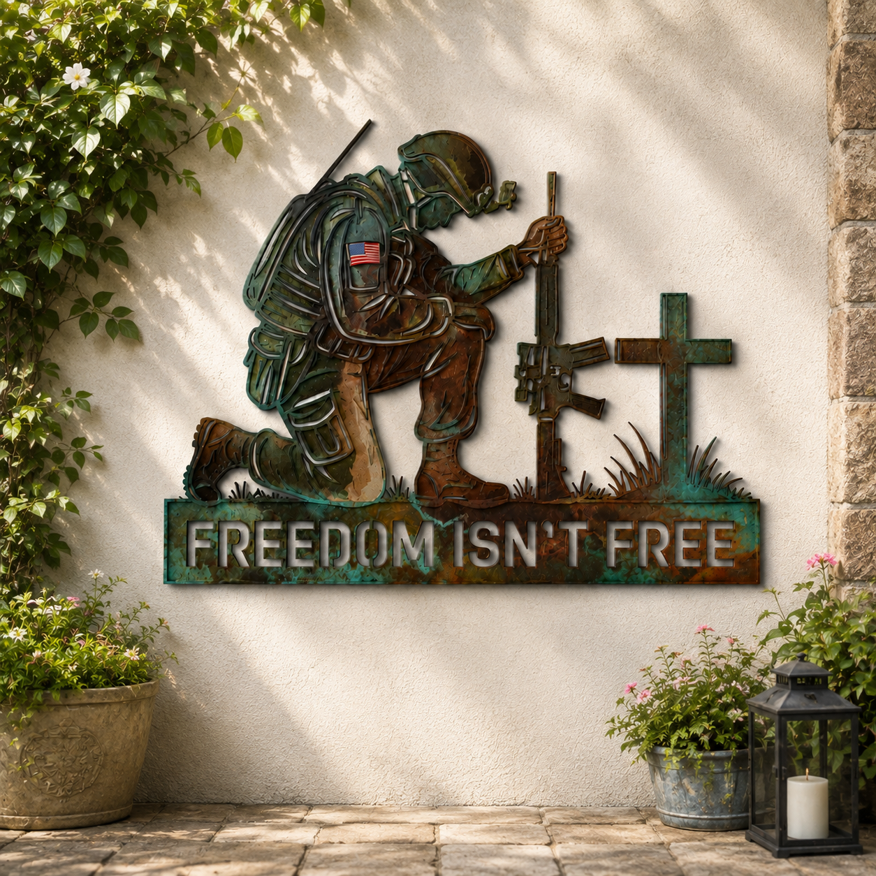 Freedom Isn’t Free Military Memorial Wall Decor