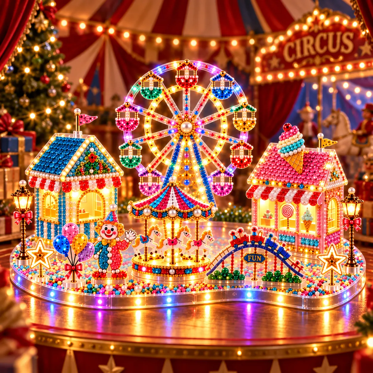 🎁 Last Day 49% OFF –Magical Christmas Village – DIY Rhinestone Set for Festive Table Decor