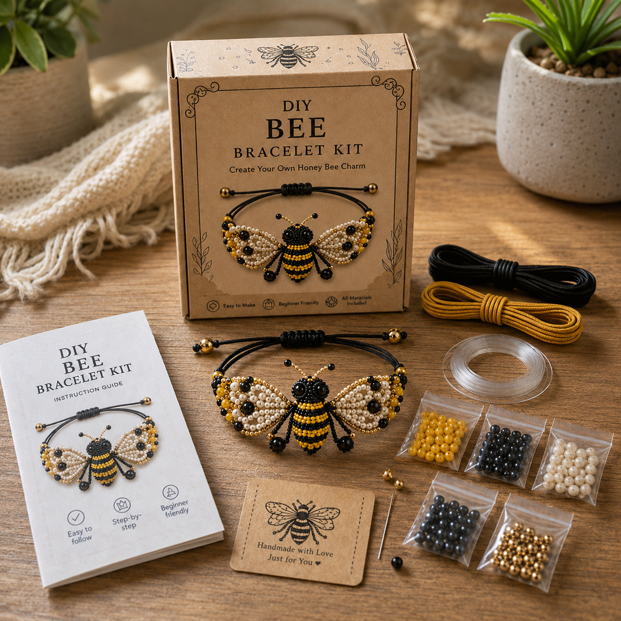 DIY Beaded Animal Bracelet Kit | 15 Cute Styles