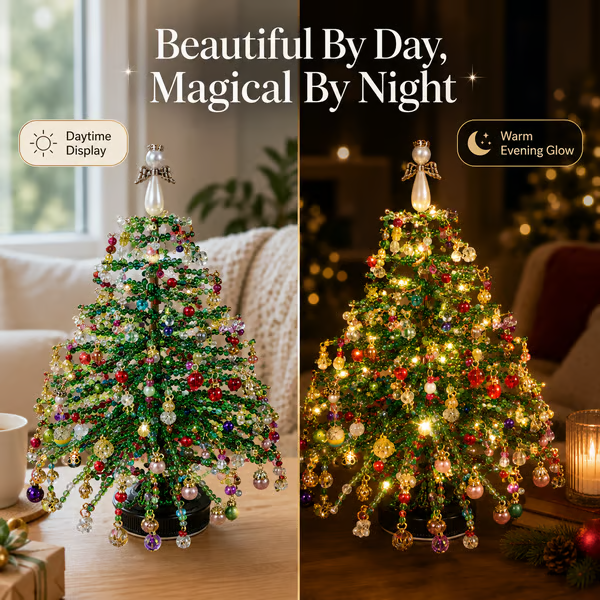 🔥Limited time 70% OFF -🎄✨ DIY Beaded Christmas Tree Kit – 🎅Create Your Own Sparkling Holiday Decoration