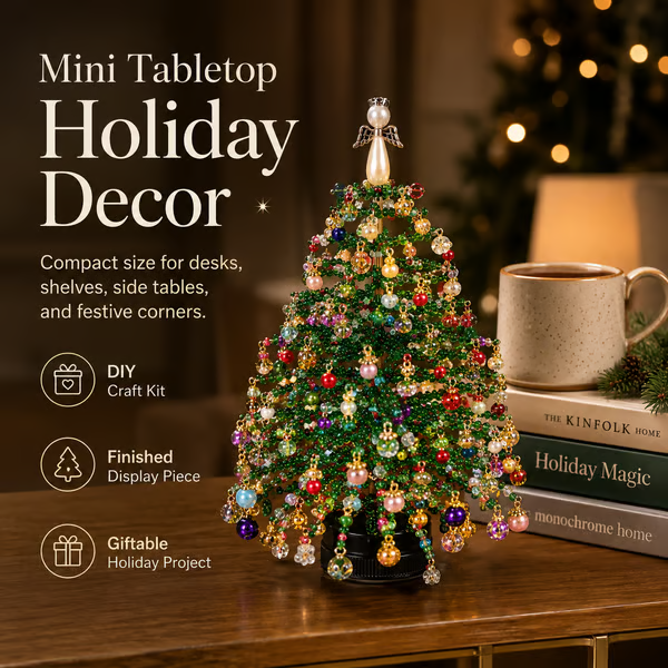 🔥Limited time 70% OFF -🎄✨ DIY Beaded Christmas Tree Kit – 🎅Create Your Own Sparkling Holiday Decoration