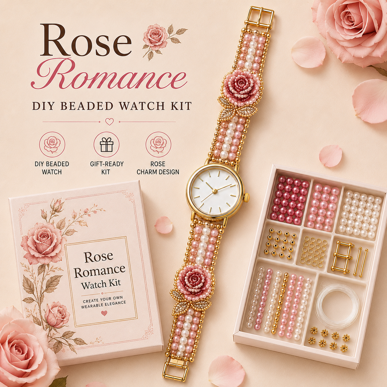 🔥 49% OFF – ⌚️✨ DIY Beaded Charm Watch Kit Collection📦Limited Stock❗️
