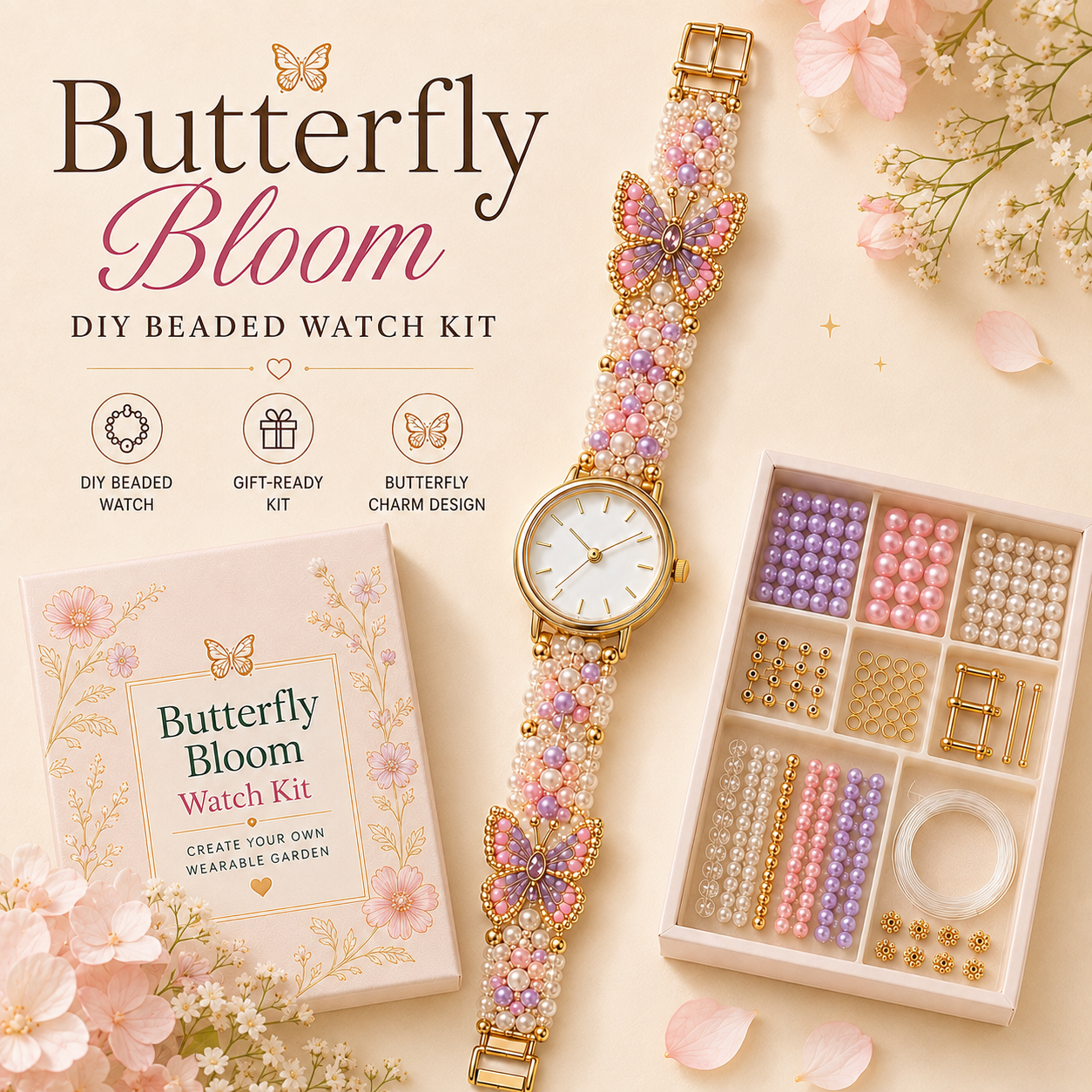 🔥 49% OFF – ⌚️✨ DIY Beaded Charm Watch Kit Collection📦Limited Stock❗️