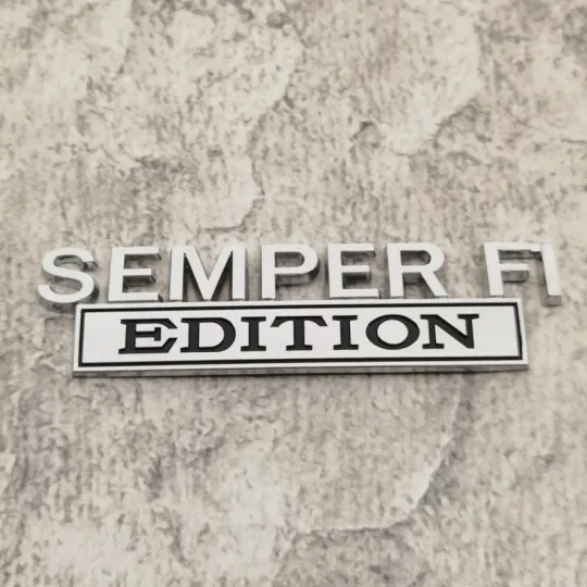 SEMPER FI EDITION Car Emblem Metal Badge