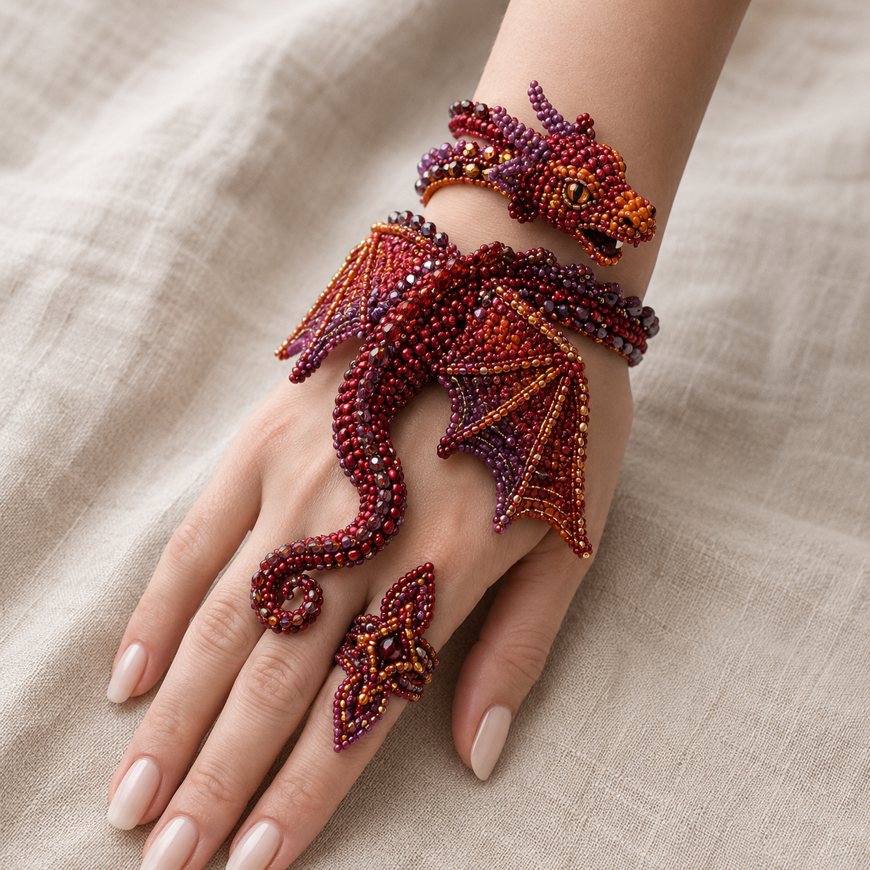 🔥 49% OFF – NEW ARRIVAL✨ DIY Beaded Hand Bracelet Kit – Create Your Own Wearable Art🔥