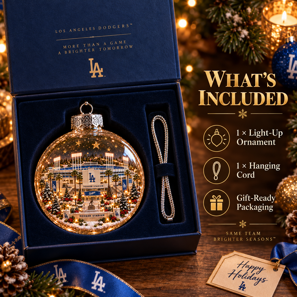 ⚾✨ Bring the Ballpark Home — Light-Up Baseball Stadium Christmas Ornament