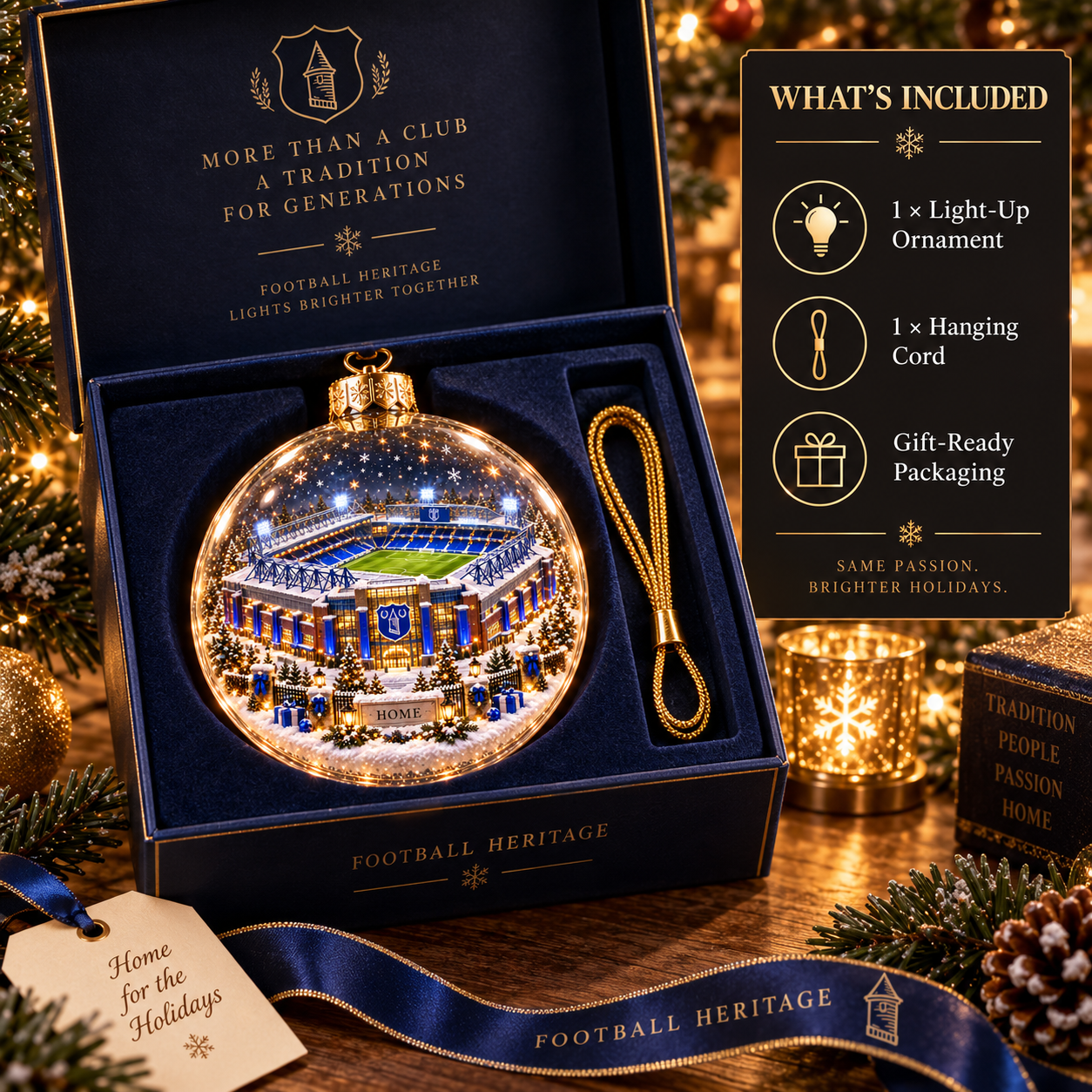 🎄 Nil Satis Nisi Optimum Light-Up Football Christmas Globe Ornament