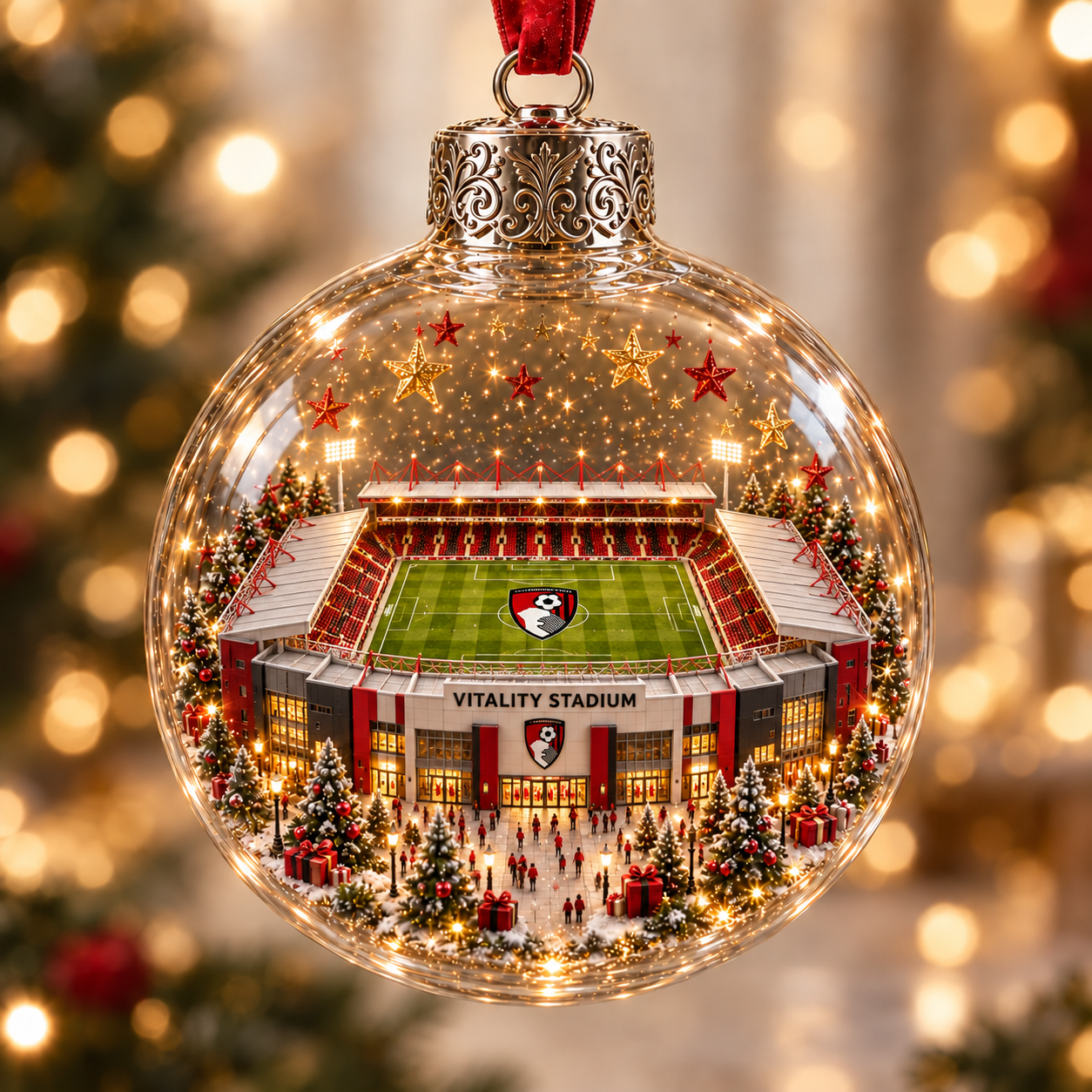⚽🎄 Bring the Stadium Home — Light-Up Football Stadium Christmas Ornament