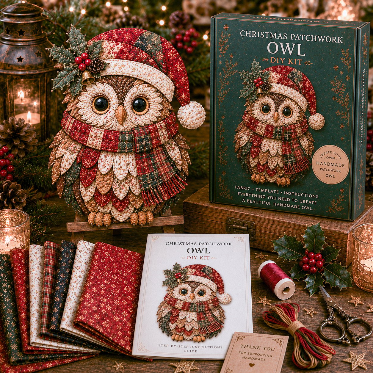 🎅Christmas Patchwork Fabric DIY Decor Kit