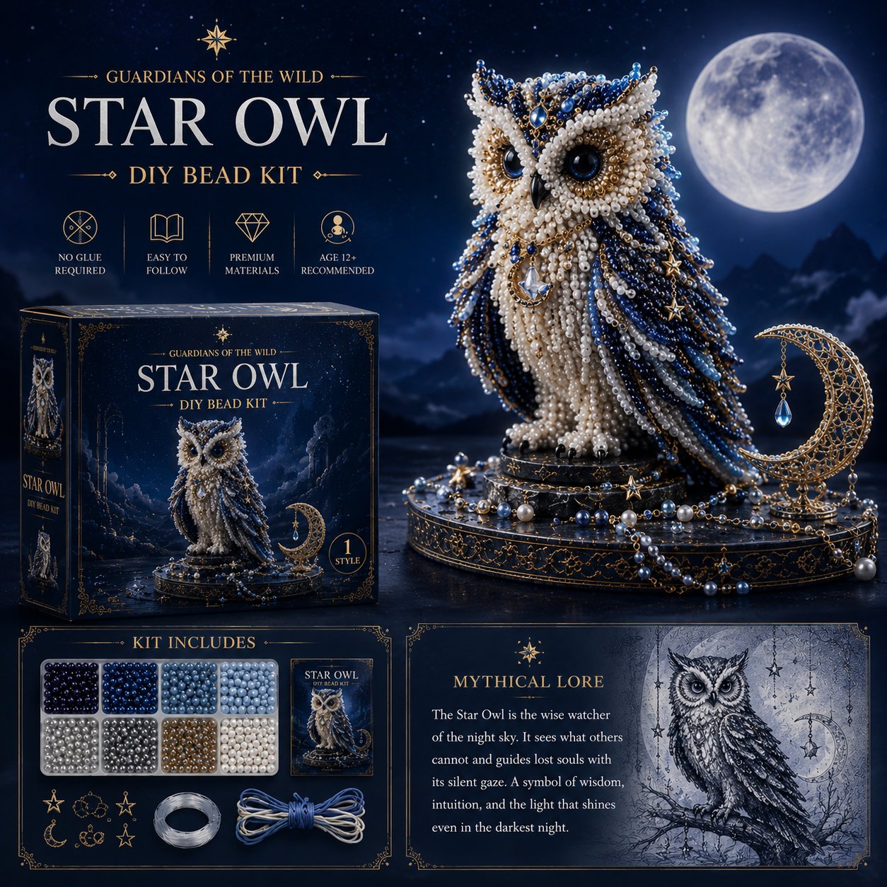 🔥Last Day 49% OFF🎁3D Animal Guardian DIY Bead Kit Collection