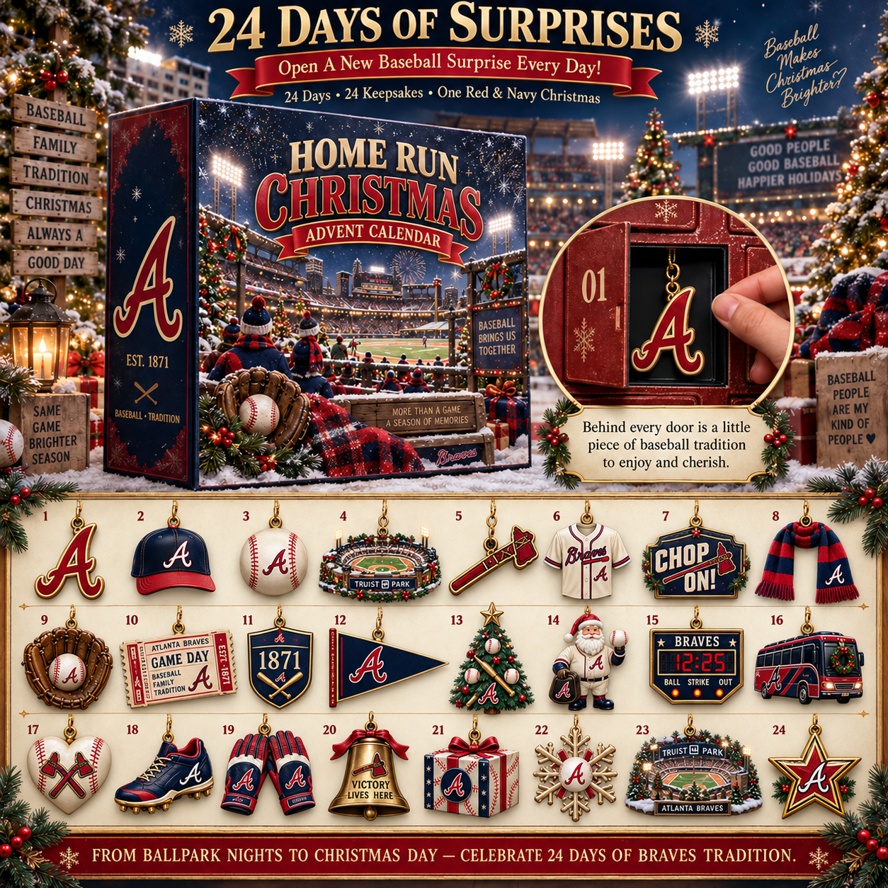 🎄 Chop On! Baseball Christmas Advent Calendar