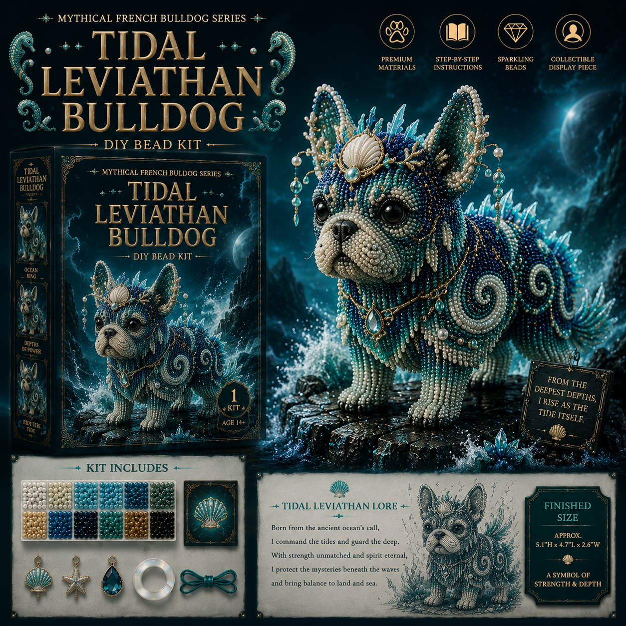 🐾 Mythical French Bulldog DIY Bead Kit Collection