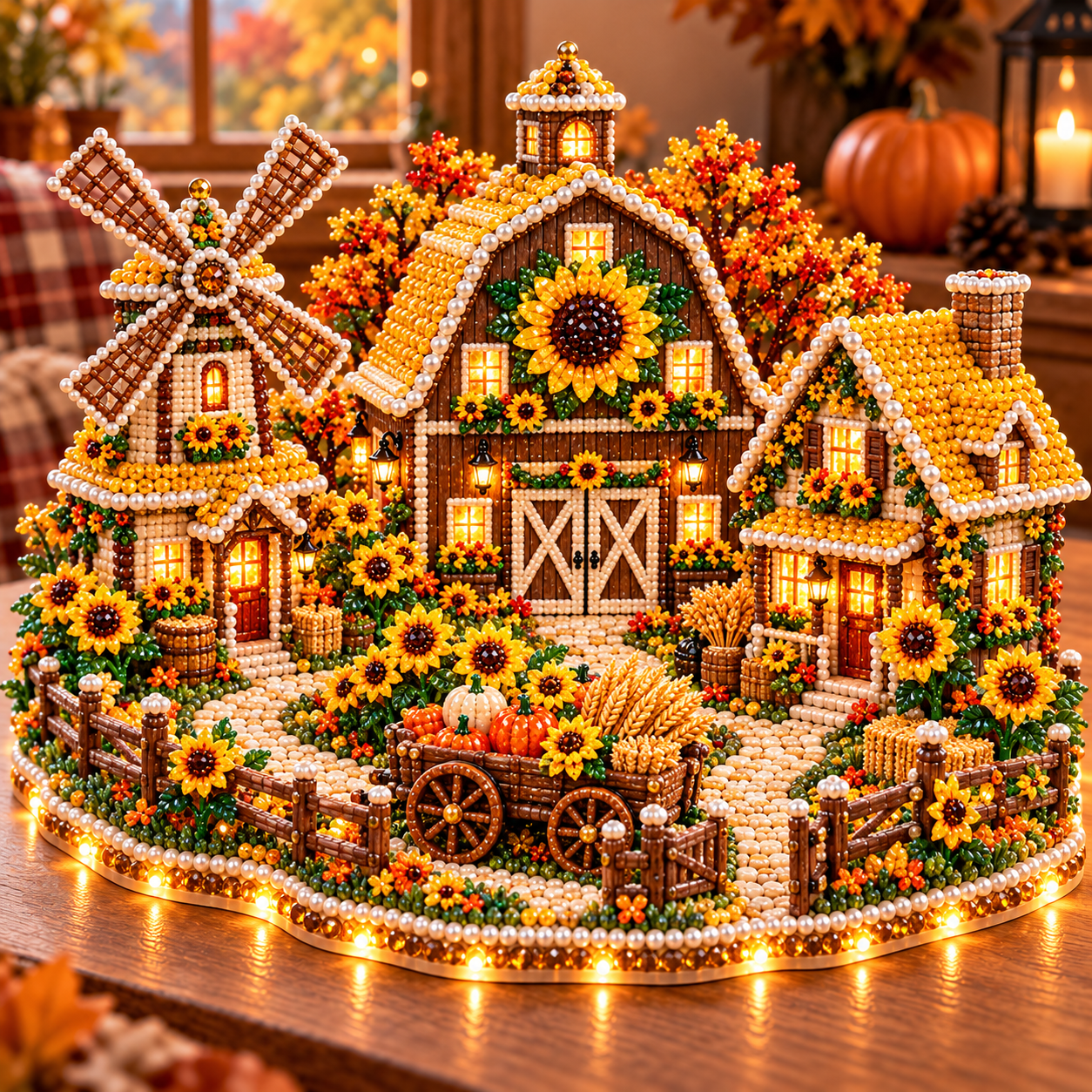 🔥 Holiday Sale: 60% Off 🍂 DIY Sparkling Autumn Village — 3D Diamond Art Decoration Kit
