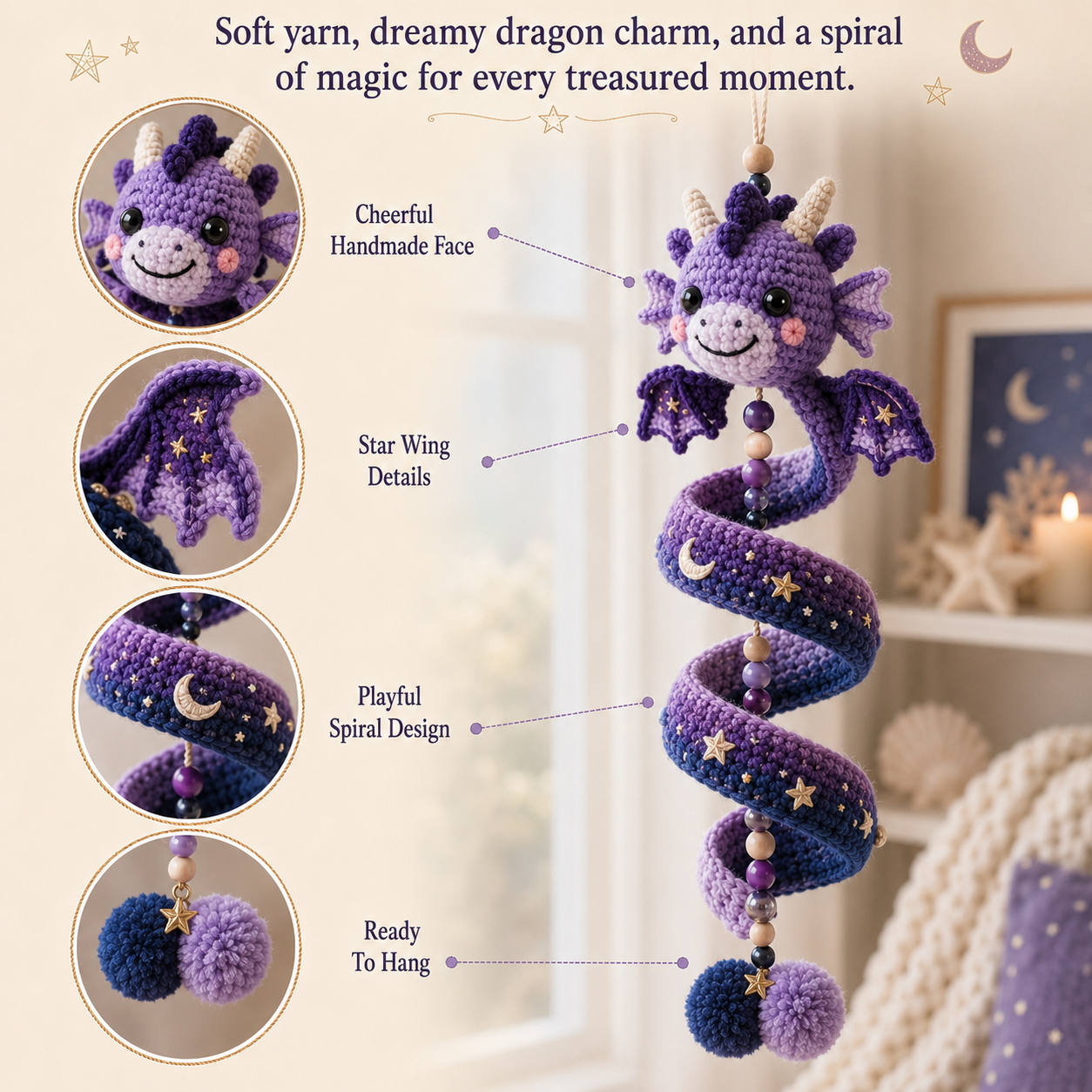 🐉 DIY Dragon Spiral Hanging Ornament Kit