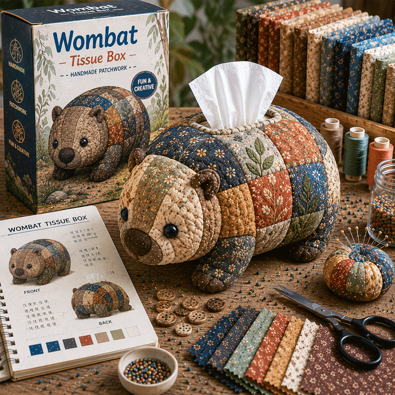 🌴Patchwork Bushland Cozy Collection Tissue Box DIY Kit