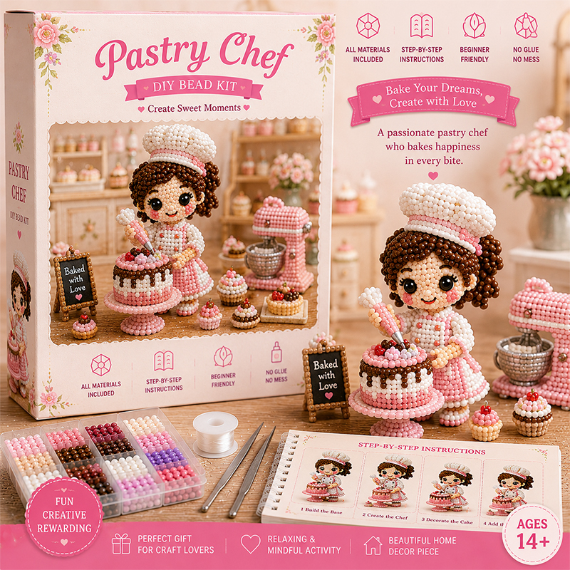 🧵 Hobby Collection – 4-Piece DIY Beaded Craft Kit 🎨