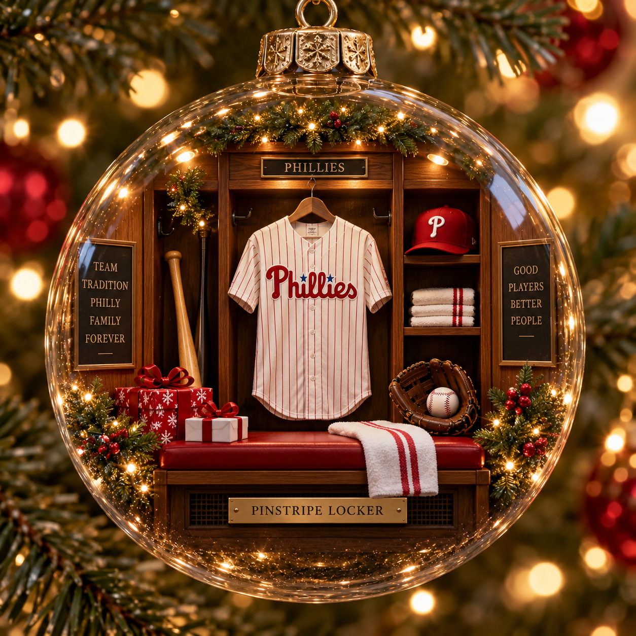 ⚾🎄 More Than a Game – Light-Up Baseball Heritage Christmas Ornament