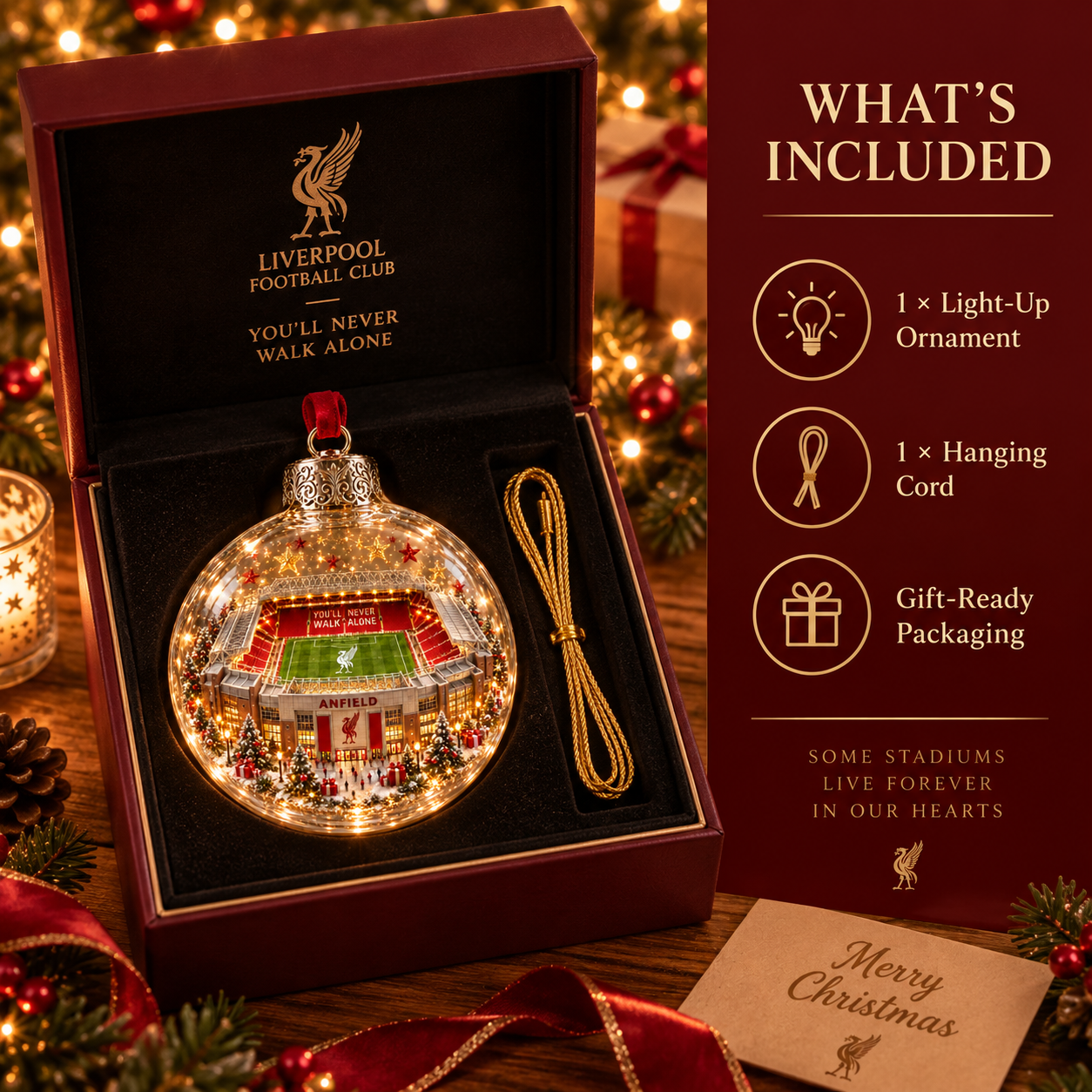 ⚽🎄 Bring the Stadium Home — Light-Up Football Stadium Christmas Ornament