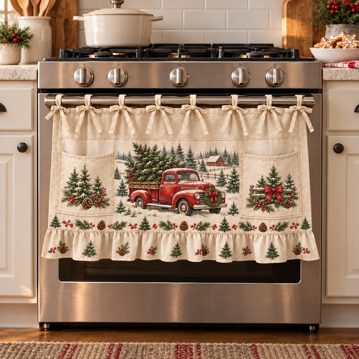 LAST DAY 70% OFF 🎄 Christmas Tie-On Pocket Curtain Collection