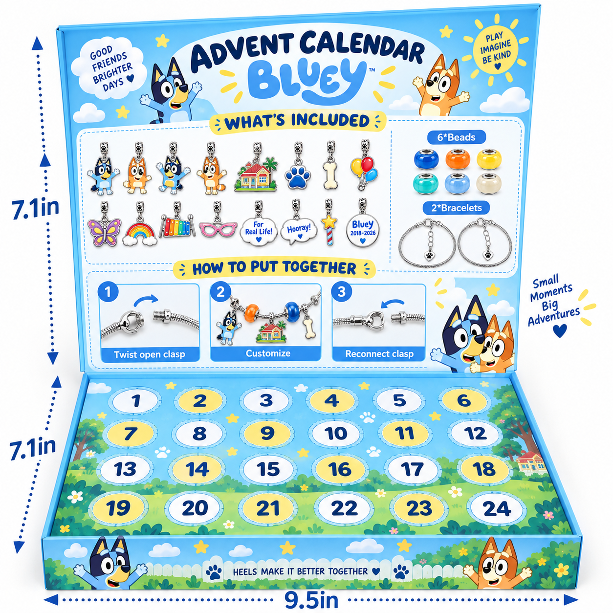 Bluey 24-Day Charm Bracelet Advent Calendar