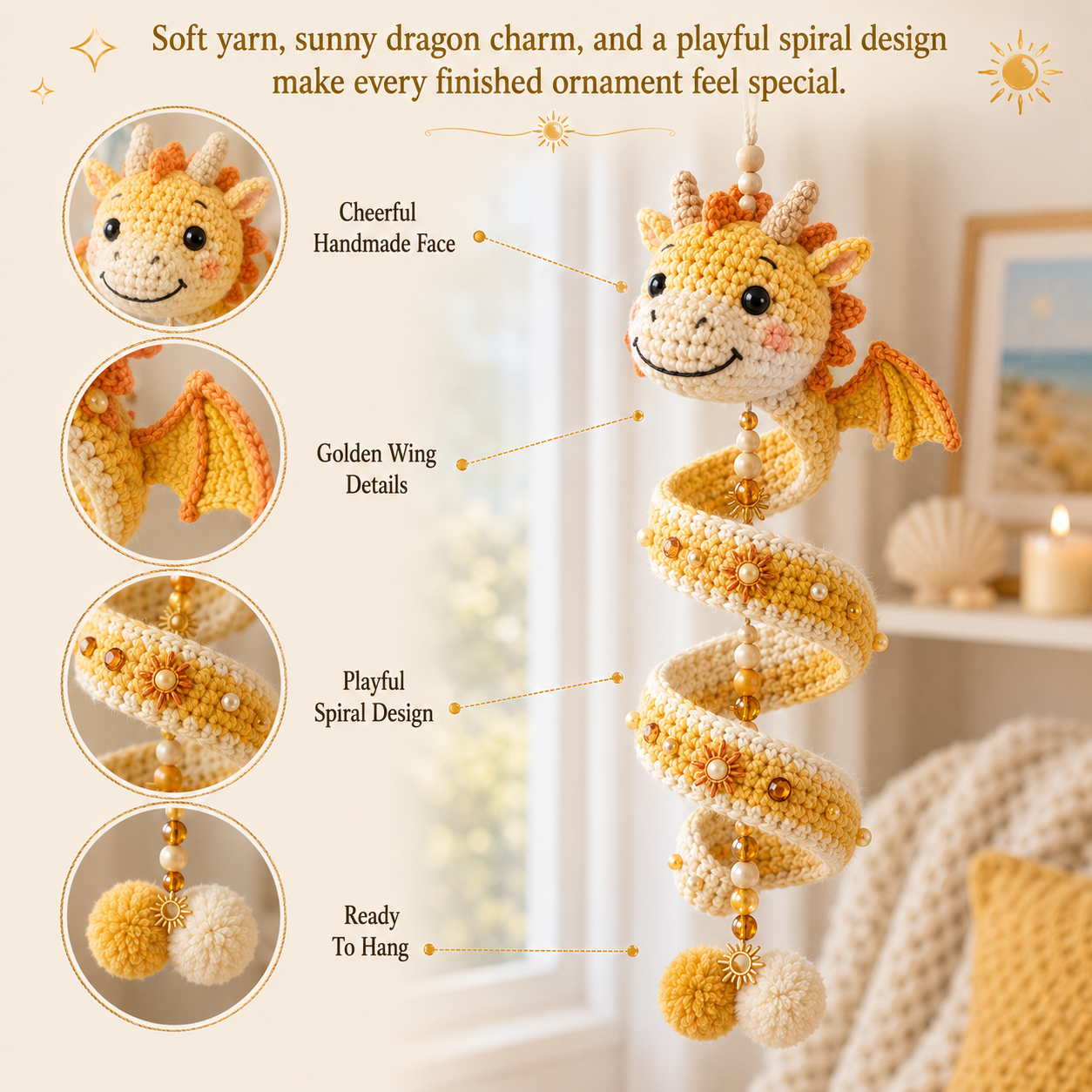 🐉 DIY Dragon Spiral Hanging Ornament Kit